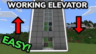 Easiest Elevator in Minecraft Bedrock 121 [upl. by Fish542]