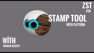 Nomad sculpt  Beginner tutorial14  STAMP TOOL WİTH PATTERN [upl. by Simonsen]