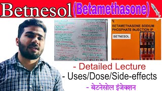 Betnesol injection  Betamethasone injection  Uses  Dose  Sideeffects  Medical lectures [upl. by Azer779]