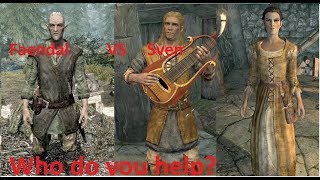 SKYRIM Sven VS Faendal Who Should You Help  Sacellum of Boethiah [upl. by Almita]