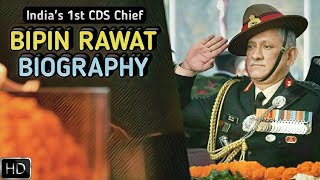 General Bipin Rawat Biography  Indias First Chief Of Defence Staff Hindi [upl. by Eillom]