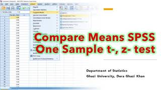 Testing Hypothesis One Sample Test in SPSS Urdu [upl. by Nicholl]