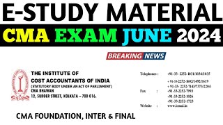 HOW TO DOWNLOAD CMA BOOKS JUNE 2024  CMA E STUDY MATERIAL  CMA EXAM JUNE 2024 [upl. by Iahc]