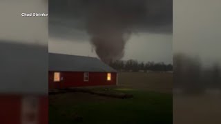 Destructive tornado caught on video in Ohio [upl. by Tresa]