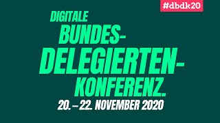 Livestream Digitale Bundesdelegiertenkonferenz 2020  Sonntag  dbdk20 [upl. by Jochbed]