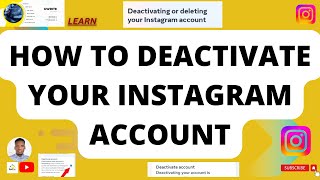 how to deactivate instagram account [upl. by Gaylor]