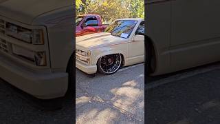 Bagged OBS Chevy Silverado on Forgiato Rims 🥷🏿 baggedtrucks droppedtrucks obschevy obstruck [upl. by Acemat]