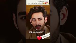 The way he purposed her💍❤️🔥iqtidar trending anmolbaloch aliraza pakistanidrama shorts [upl. by Shandee]