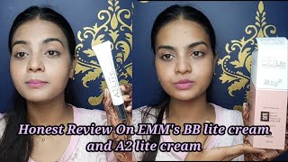 Honest Review On EMMs BB lite cream and A2 lite cream [upl. by Leakim]