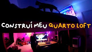 Transformei meu quarto pequeno num LOFT GAMER  diy quarto loftmezaninofaça você mesmo [upl. by Seften82]