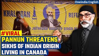 IndiaCanada Row Sikhs for Justice asks Hindus of Indian origin to leave Canada  Oneindia News [upl. by Dolph458]