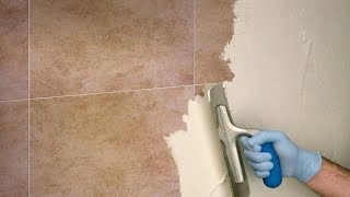 Rinnovare le pareti di BAGNO e CUCINA senza rimuovere le PIASTRELLEHow to renovate bathroom tiles [upl. by Nosimaj]