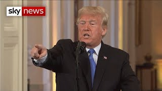 Angry Donald Trump clashes with CNN reporters at news conference [upl. by Drida795]