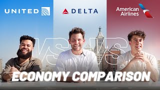 American vs Delta vs United  ECONOMY CLASS BATTLE  New York to Los Angeles [upl. by Yelha]