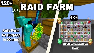 Minecraft BEST Raid Farm 121  3600 Emerald Per Hour [upl. by Gnot]