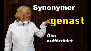 Lär dig svenska  Synonymer 1  Genast  71 undertexter [upl. by Emarej553]