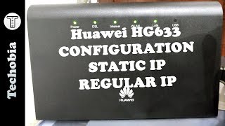 Huawei HG633 configuration for Airtel Broadband or VDSL  regular and Static IP [upl. by Adnahsed95]