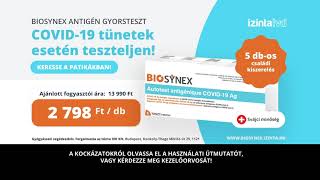 BIOSYNEX Antigén teszt  gazdaságos 5 dbos családi kiszerelésben [upl. by Nesyaj]