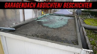 Garagendach neu beschichten ohne Bitumen Flachdach sanieren Asbest Test [upl. by Elamaj]