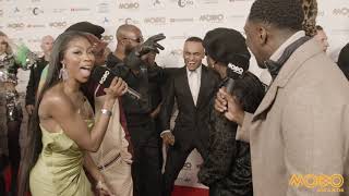 Yung Filly Harry Pinero TEMS Little Simz ArrDee amp More Pull Up To The 2021MOBOAwards Red Carpet [upl. by Kurr]