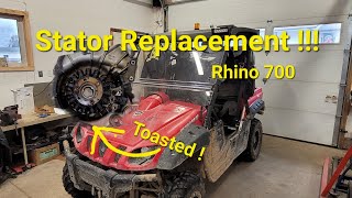 Rhino 700  BAD Stator  NO charging [upl. by Okir]