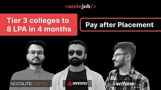 Tier 3 college to 78 LPA in 4 months Software Developer  Pay After Placement  AccioJob [upl. by Marcos6]