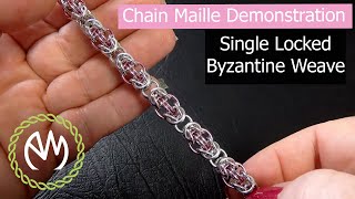 Chain Maille Tutorial  Single Locked Byzantine Weave [upl. by Shaine]