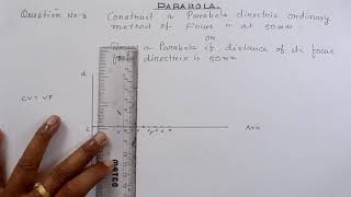 Construct a Parabola when the distance of the Focus from the Directrix is 50 mm [upl. by Nahamas]