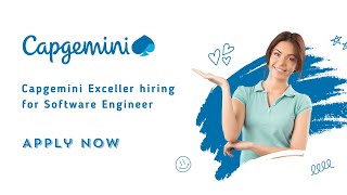 Capgemini Exceller 202324 Hiring Software Engineer [upl. by Akissej]