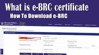 How To Download eBRC certificate from DGFT [upl. by Eeniffar324]