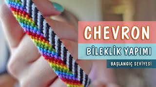 Rainbow Black White Chevron Arkadaşlık Bilekliği Yapımı [upl. by Theran]