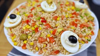 DÉLICIEUSE SALADE DE BLÉ EBLY🌾RECETTE RAFRAÎCHISSANTE EXPRESS D’ÉTÉ IDÉALE QUAND IL FAIT CHAUD 🥗 [upl. by Kamilah]