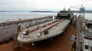 144car ferry Tokitae construction time lapse [upl. by Aihsemaj264]