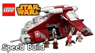 LEGO Star Wars Coruscant Guard Gunship  Lego Speed Build  Set 75354 [upl. by Kinimod]