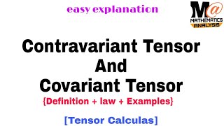 Contravariant Tensor and Covariant Tensor in hindi 🔥 [upl. by Eresed]