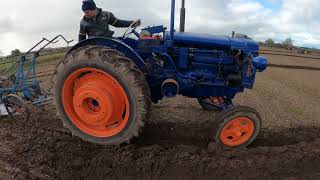 1950 Fordson Major E27N 47 Litre 6Cyl Perkins P6 Diesel Tractor 45 HP with Ransomes Plough [upl. by Valentia]