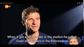 Müller Neuer and Lahm making fun of Kramers memory loss during World Cup final [upl. by Farhsa]