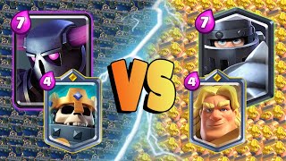 PEKKA  SKELETON KING Vs MEGA KNIGHT  GOLDEN KNIGHT  2V2 [upl. by Iveel]