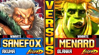 SF6 MenaRD Blanka Vs Akuma Sanefox ▰ High Level [upl. by Kamilah]