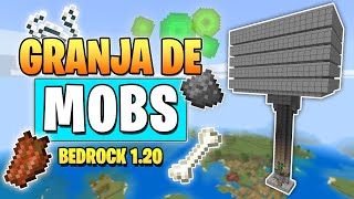 GRANJA DE MOBS para MINECRAFT BEDROCK 120 ✅ [upl. by Mallorie183]