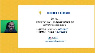 Dica de Gramática Ditongo e Dígrafo [upl. by Kenon]