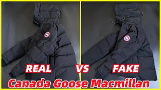 Real vs Fake Canada Goose Macmillan Black Parka Comparison From Supkicks [upl. by Rowen]