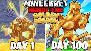 I Survived 100 DAYS as a GOLDEN DRAGON in Minecraft Hardcore World Hindi  AB [upl. by Gerti203]