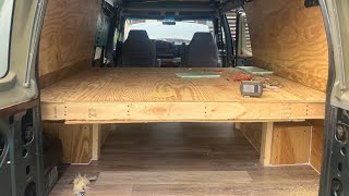 96E150 Van BuildRear Walls and Storage Part 4 [upl. by Gustav]