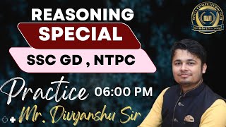 SSC GD RAILWAY NTPC  Live Reasoning Class  DIVYANSHU SIRsscgd live [upl. by Brander229]