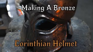 Making a Bronze Corinthian Helmet  Greek Armour Build [upl. by Kcid]