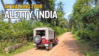 Aletty Village in Sullia Karnataka  4K India walking tour [upl. by Ybbor]