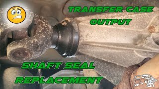 Transfer Case Output Shaft Seal Replacement Nissan Xterra  Frontier [upl. by Brear134]