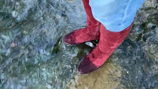 My Hogl Purple Suede Boots by the Pond IV [upl. by Urbana]