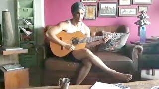 Sushant Singh Rajput Learning Guitar For His Film Takadum [upl. by Azil371]